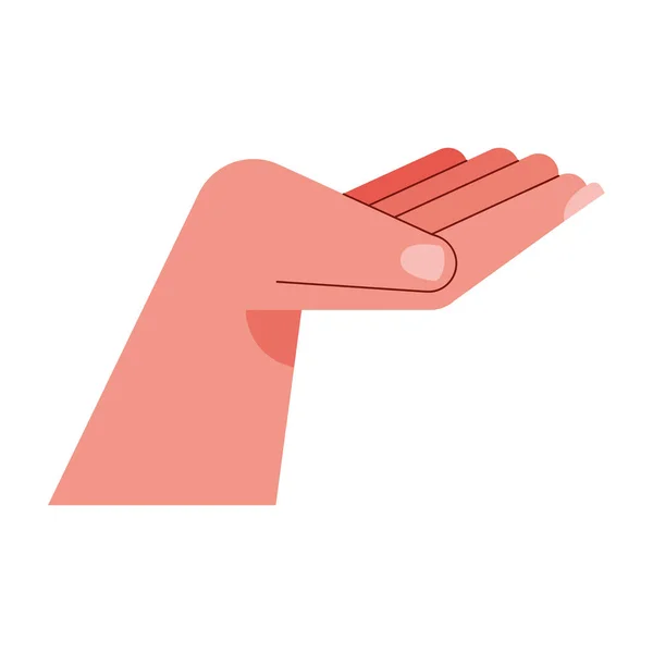 Hand Human Receiving Gesture Icon — Stock Vector