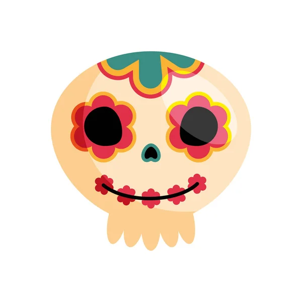 Mexico Skull Head Culture Con — Stock vektor