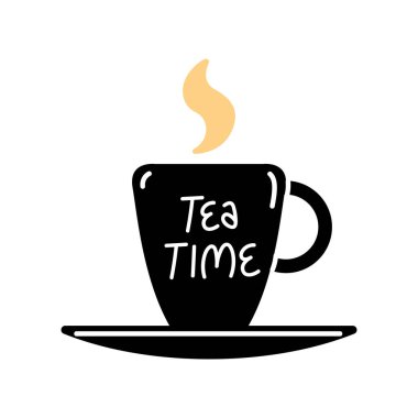 mug with tea time kitchen utensil