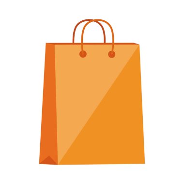 orange shopping bag handle icon