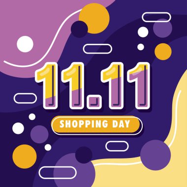 11 11 shopping day sale in poster
