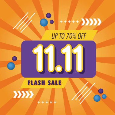 label of 11 11 flash sale commercial