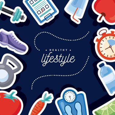 Simgeli sağlıklı yaşam biçimi