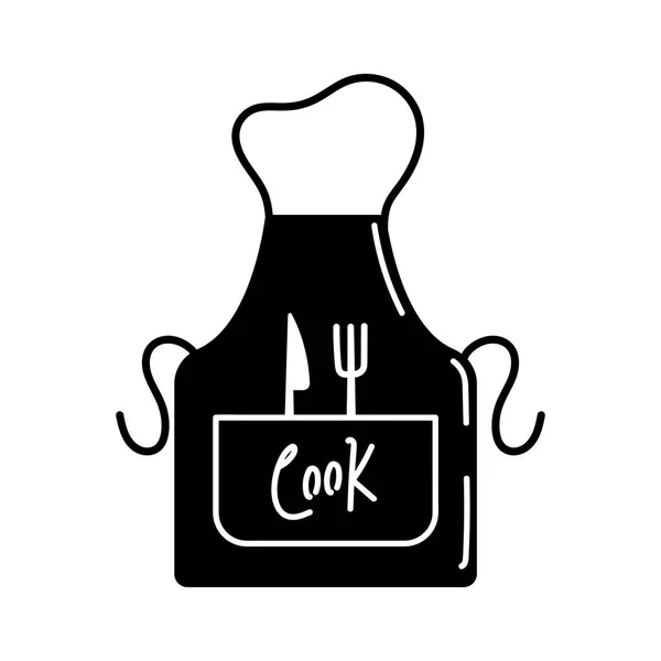 Apron Cutleries Kitchen Utensil — Stockvektor