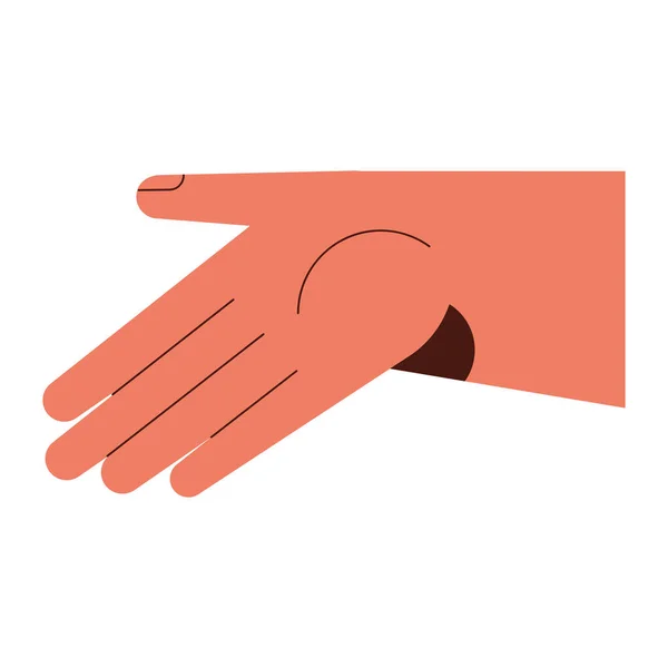Hand Human Receiving Gesture Position — Vettoriale Stock