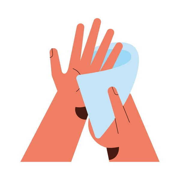 Drying Hands Towel Icon — Stockvector