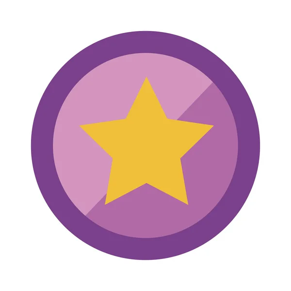 Star Circle Button Icon — Stockvector