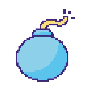 explosive bomb pixel art style icon