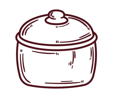 pot kitchen utensil isolated icon