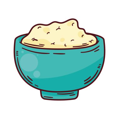 bowl with rice asian food