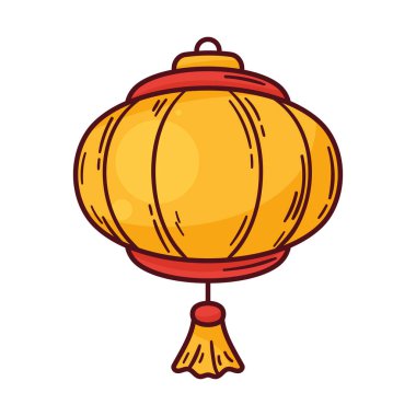 yellow asian lamp hanging icon