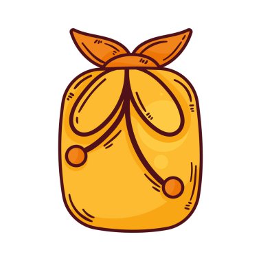 yellow chuseok gift packing icon