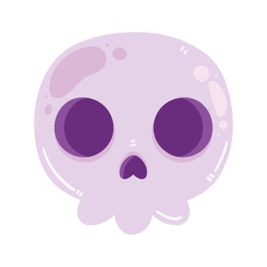 Cadılar bayramı kafatası baş izole simgesi