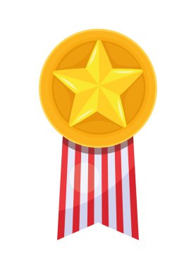 usa medal with golden star icon
