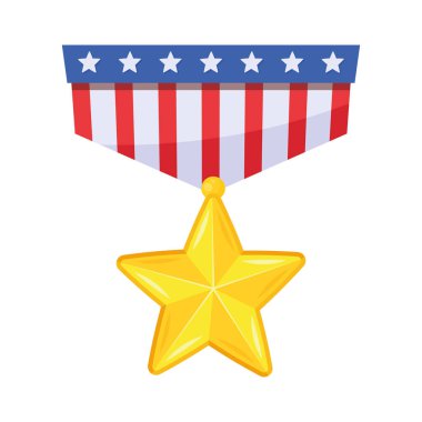 usa golden star medal icon