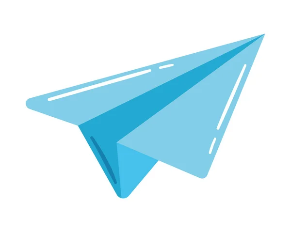Papieren Vliegtuig Vliegen Geïsoleerd Pictogram — Stockvector