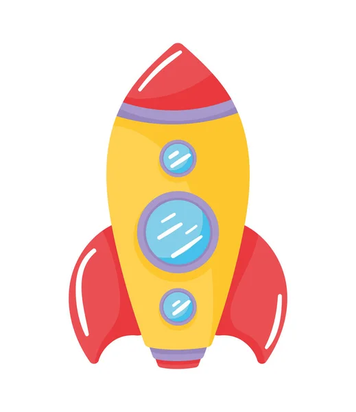 Rocket Launcher Start Isolated Icon — Stockvektor