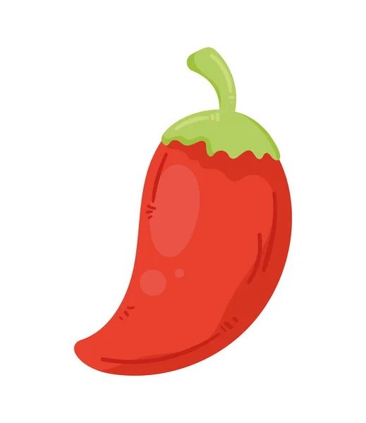 Red Chili Pepper Fresh Vegetable Icon — Vetor de Stock