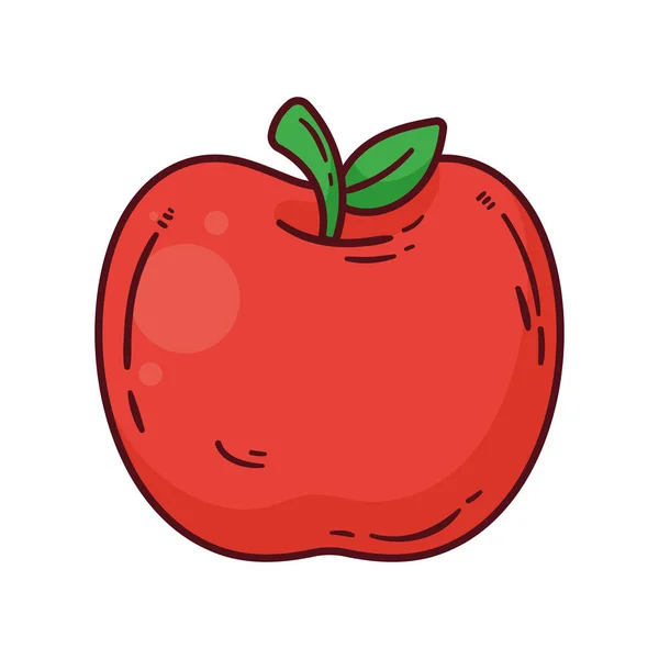 Elma Taze Meyve Sağlıklı Simgesi — Stok Vektör