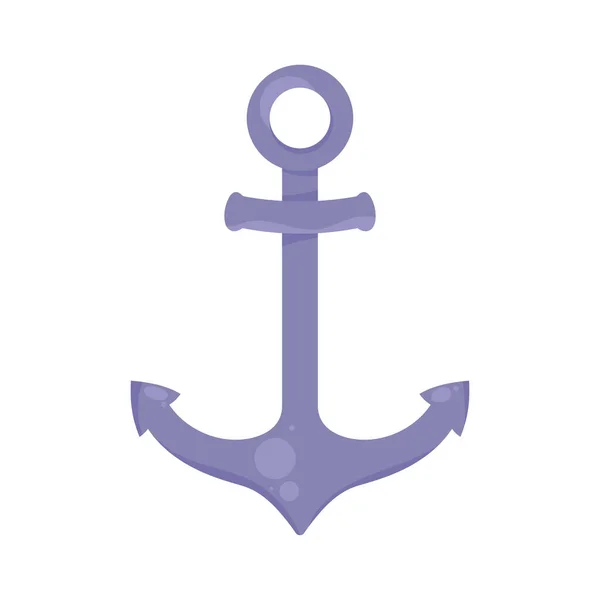 Anchor Nautical Emblem Isolated Icon — Stock Vector