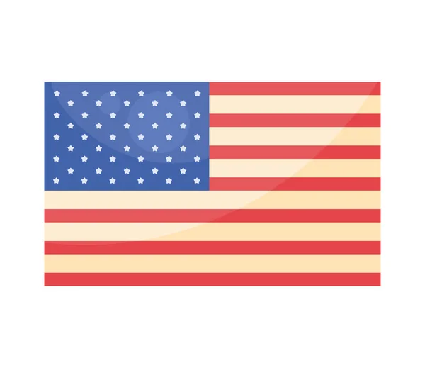 Usa Flag Emblem Country Icon — Stockový vektor