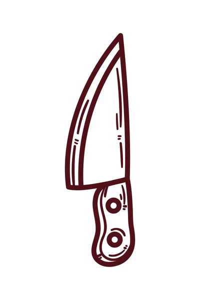 Knife Kitchen Utensil Isolated Icon — Stockvector
