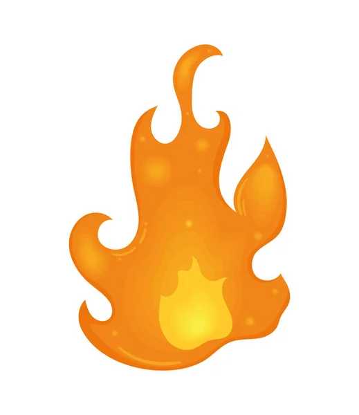 Fire Flame Hot Isolated Icon — Stock Vector