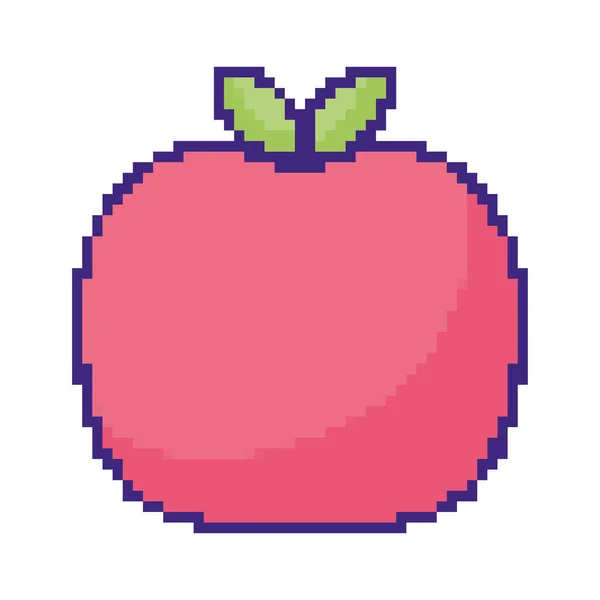 Apple Pixel Art Style Icon — Vettoriale Stock