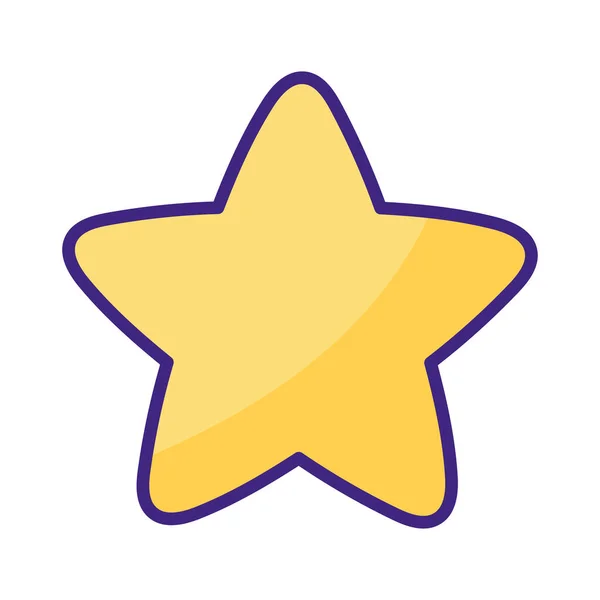 Cute Yellow Star Isolated Icon — Stockvector