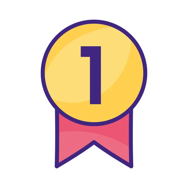 Medal Award First Place Icon — Stock Vector