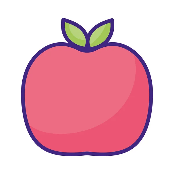 Jabłko Świeże Owoce Zdrowa Ikona — Wektor stockowy