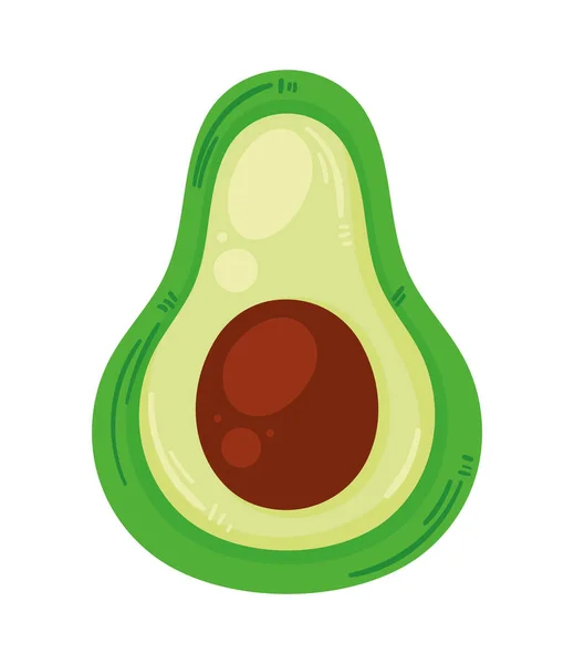 Свіжий Авокадо Овочевий Здоровий Значок — стоковий вектор