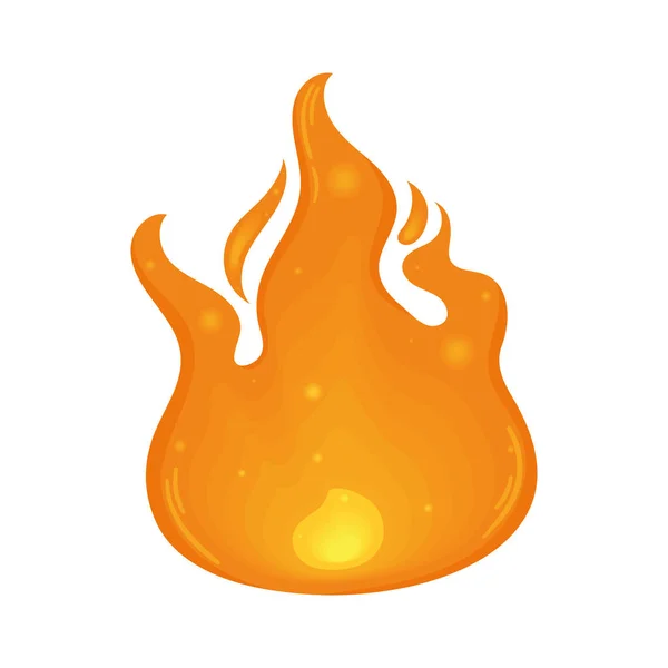 Fire Flame Effect Isolated Icon — 스톡 벡터