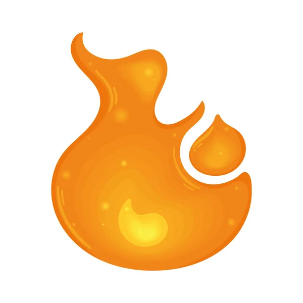 Fire Flame Flare Isolated Icon — Vettoriale Stock