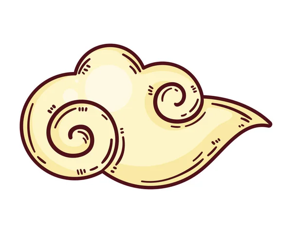 Asian Culture Cloud Decorative Icon — Stok Vektör