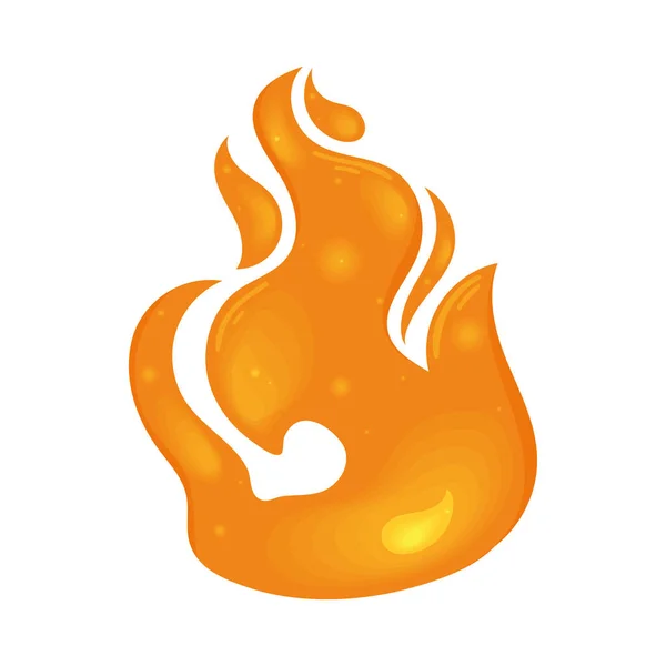 Classic Fire Flame Isolated Icon — 스톡 벡터