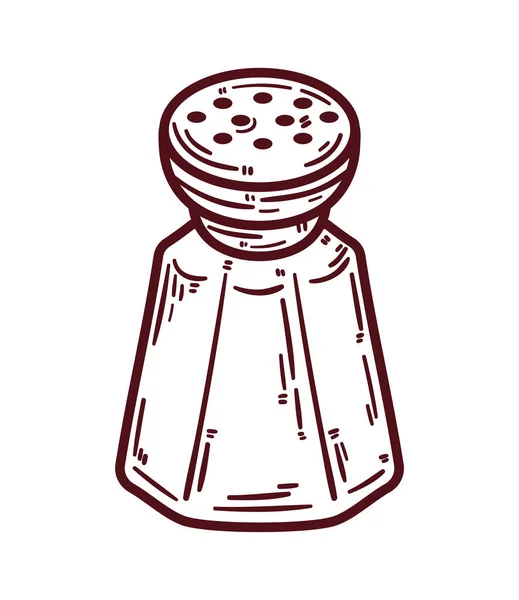 Salt Shaker Kitchen Utensil Icon — Stok Vektör