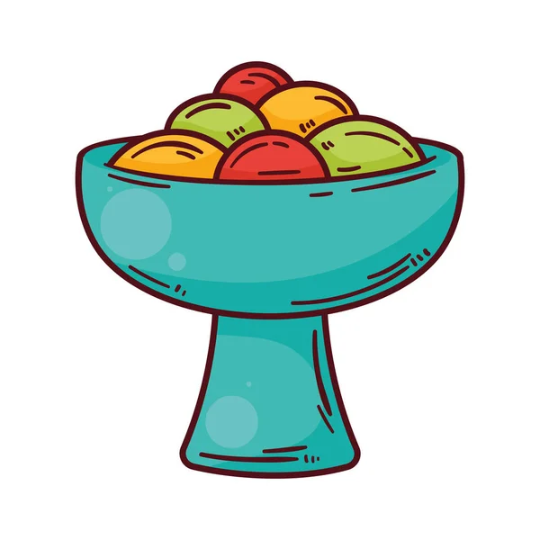 Chuseok Food Bowl Icon — Vettoriale Stock