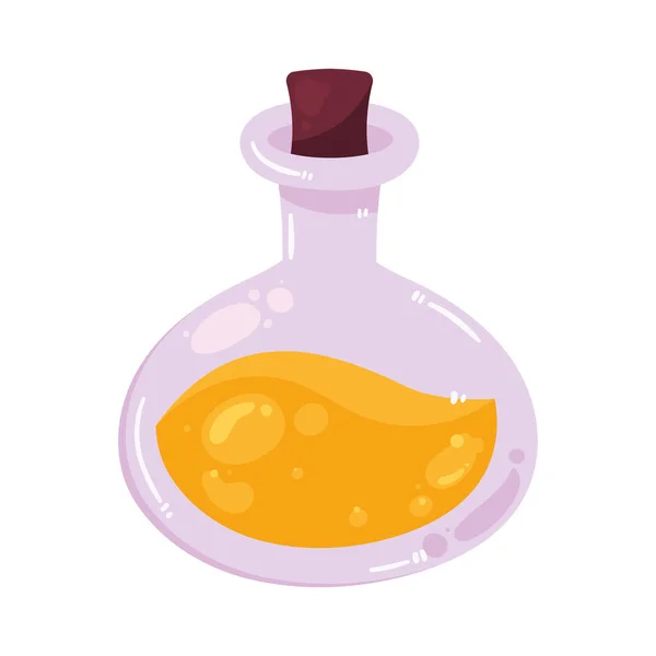 Halloween Yellow Potion Flask Icon — Wektor stockowy