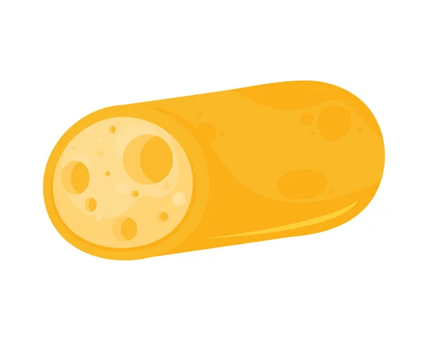 Delicious Smoked Cheese Gourmet Icon — Vector de stock
