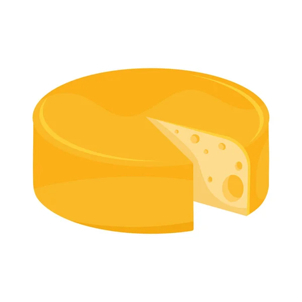 Gourmet Maasdam Cheese Delicious Icon — Vetor de Stock