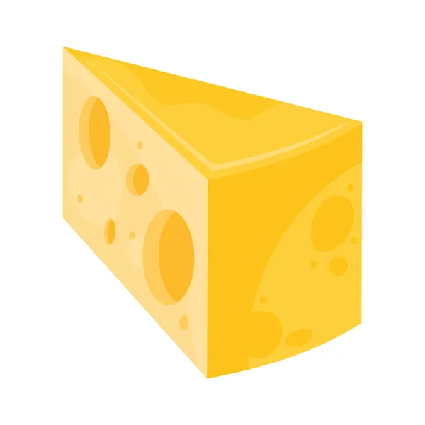 Gourmet Maasdam Cheese Portion Icon — Stock Vector