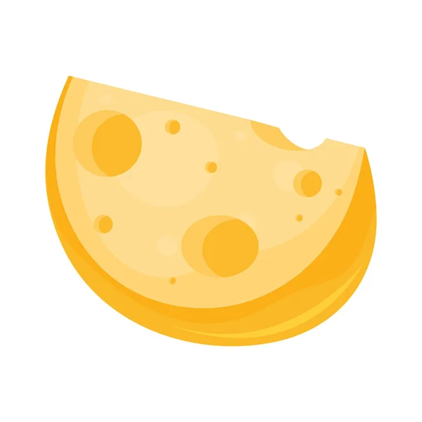 Delicious Smoked Cheese Portion Icon — Vettoriale Stock