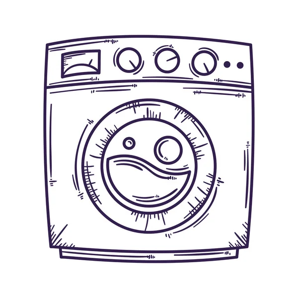 Wasmachine Apparaat Geïsoleerd Pictogram — Stockvector