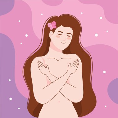 naked woman with butterfly poster