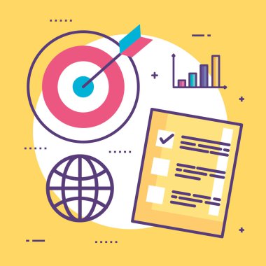 research development four set icons