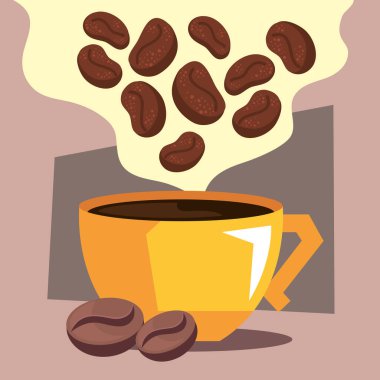 coffee cup and grains toast