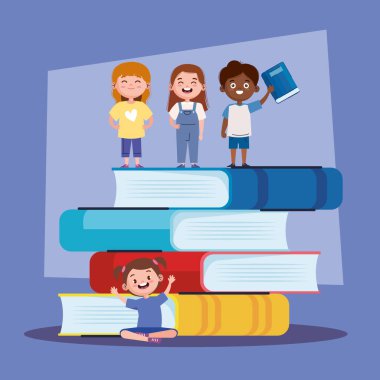 interracial kids reading books characters