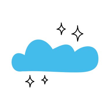 mavi bulut çizgisi sanat tarzı