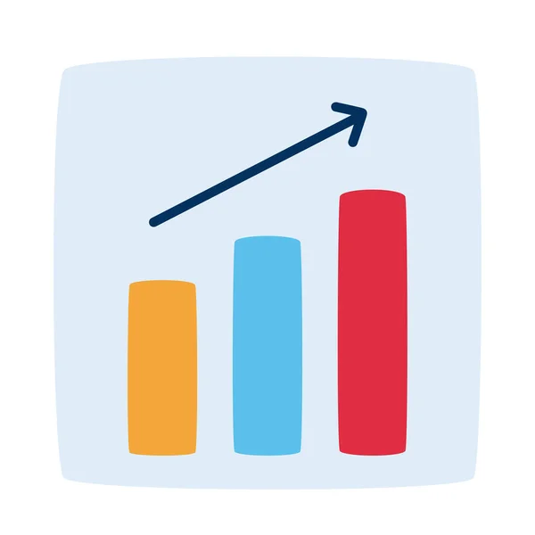 Statistics Bars Infographic Information Icon — Stok Vektör